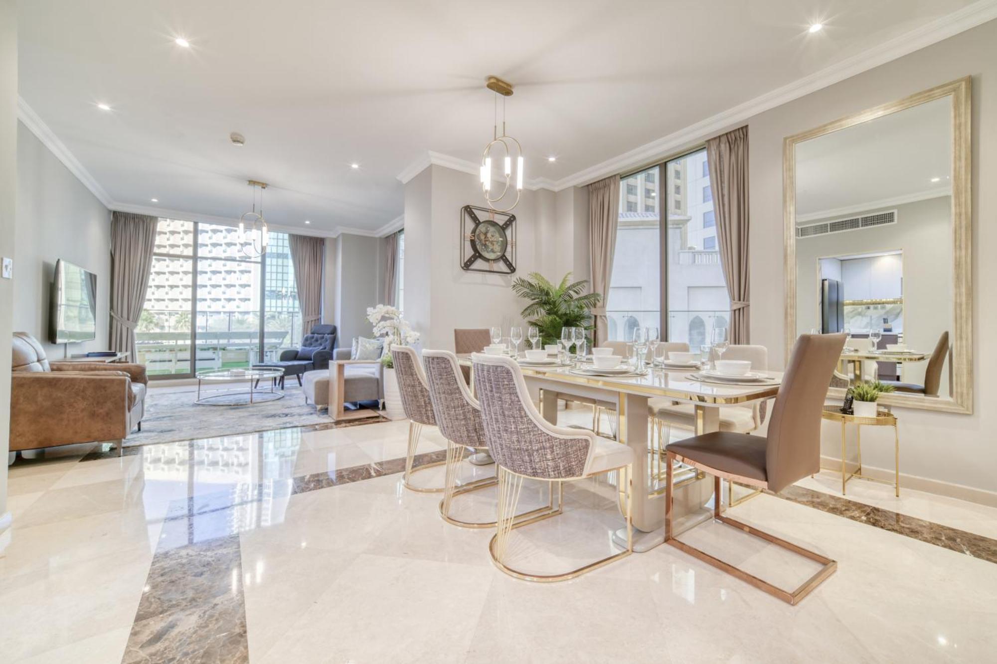 Luxurious 4 Bedroom Duplex With Terrace & Sea View Dubái Exterior foto